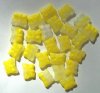 25 12mm Bright Yellow Marble Butterfly Beads